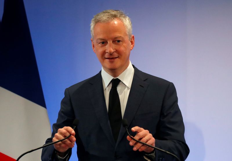 FILE PHOTO: French Finance Minister Le Maire gives New Year’s