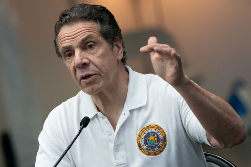 New York Governor Andrew Cuomo speaks during a news conference