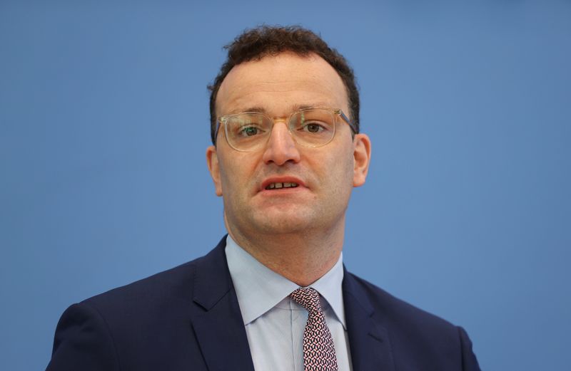 FILE PHOTO: German Health Minister Spahn attends at a news