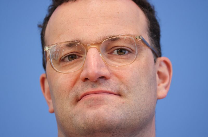 German Health Minister Jens Spahn attends a news conference in
