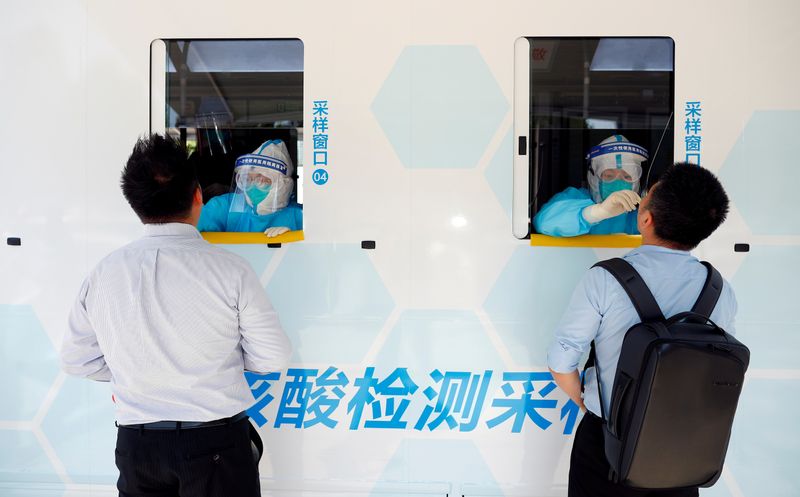 FILE PHOTO: Outbreak of the coronavirus disease (COVID-19) in Beijing