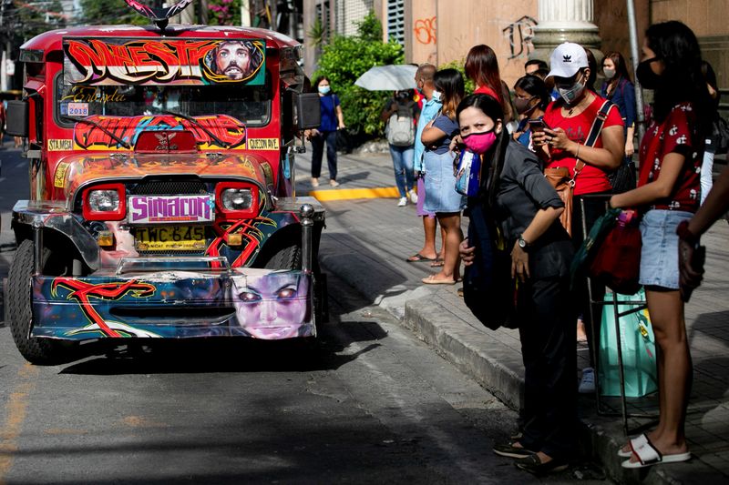 FILE PHOTO: Iconic jeepneys back on the road in Philippine