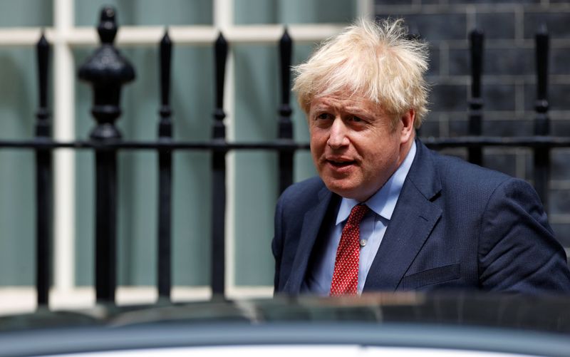 Britain’s Prime Minister Boris Johnson leaves Downing Street, in London