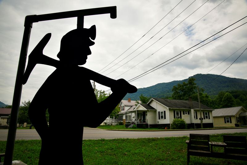 FILE PHOTO: A small memorial remembering local coal miners who