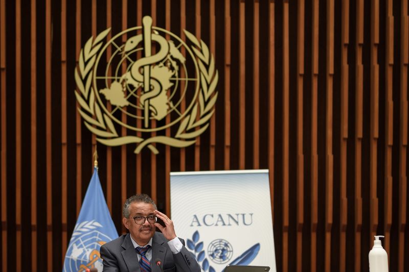FILE PHOTO: World Health Organization Director-General Tedros Adhanom Ghebreyesus attends