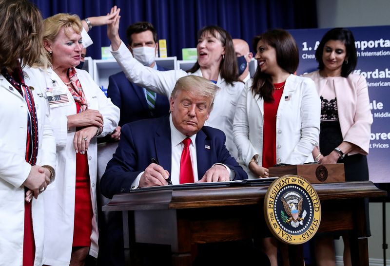U.S. President Trump hosts executive order signing ceremony at the