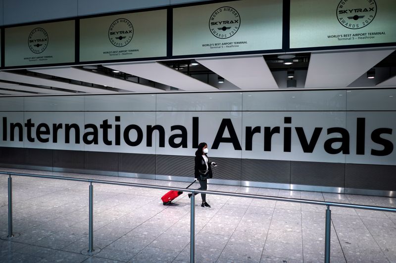 FILE PHOTO: UK airports following new quarantine rules
