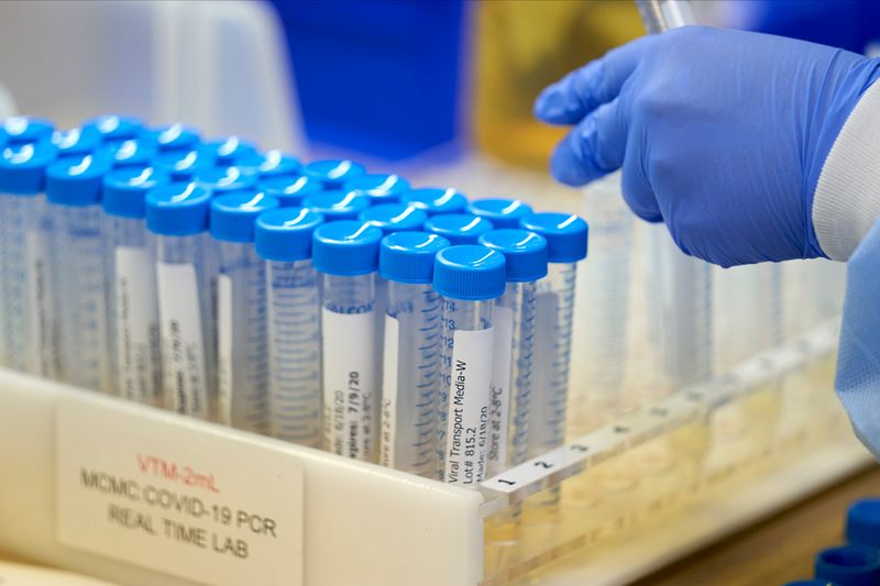 FILE PHOTO: A lab at Methodist Dallas Medical Center testing