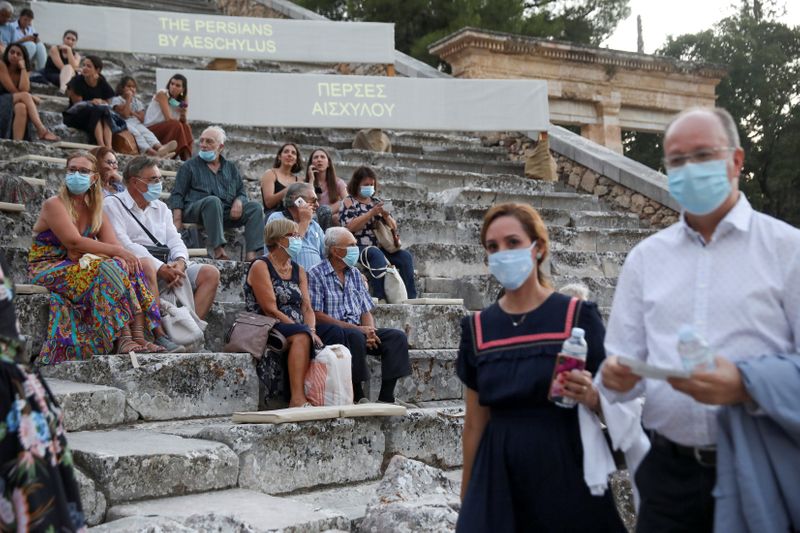 FILE PHOTO: Ancient Greek drama performed amid the coronavirus disease