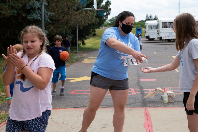 FILE PHOTO: Children return to summer camp amid the coronavirus