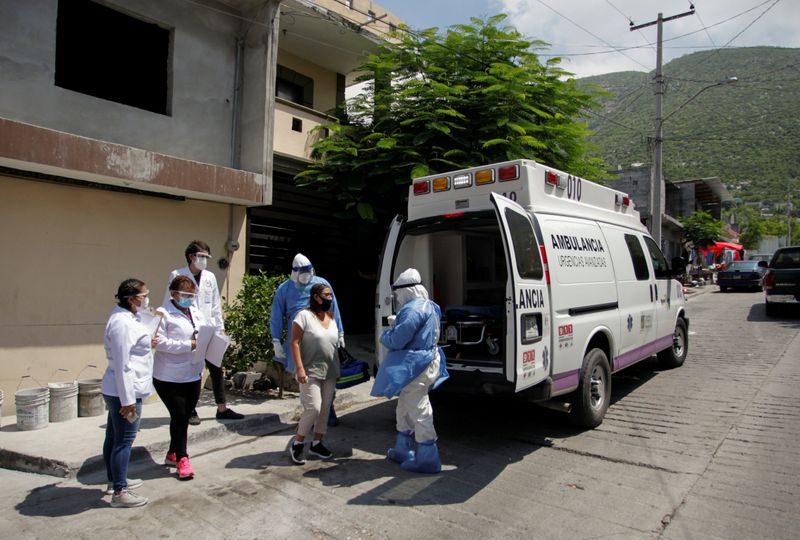 FILE PHOTO: Outbreak of the coronavirus disease (COVID-19) in Monterrey