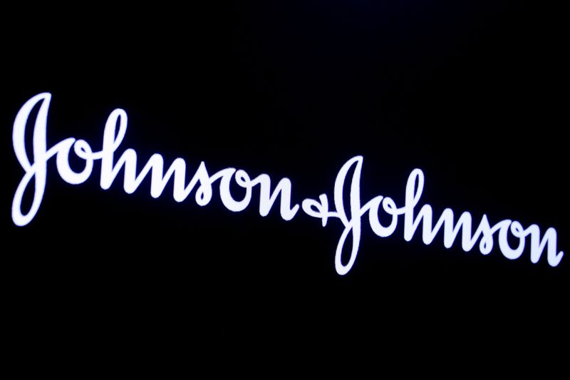 FILE PHOTO: The company logo for Johnson & Johnson is