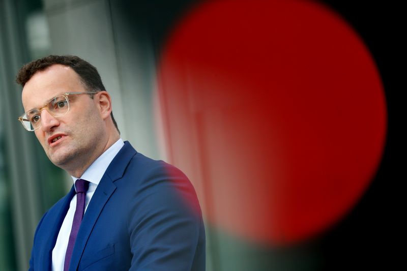 German Health Minister Jens Spahn holds a news conference on