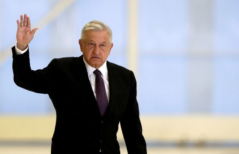 FILE PHOTO: Mexico’s President Lopez Obrador holds a news conference