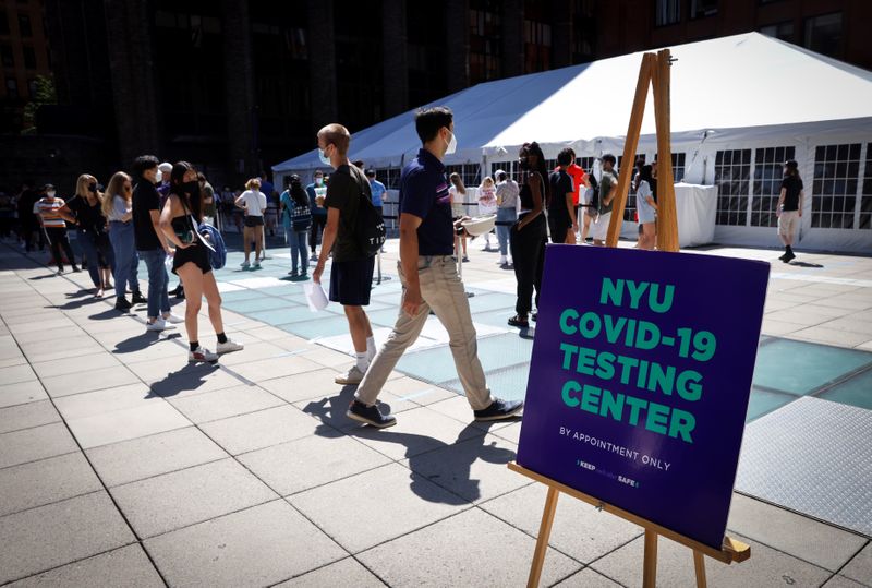 New York University (NYU) testing site for returning students and