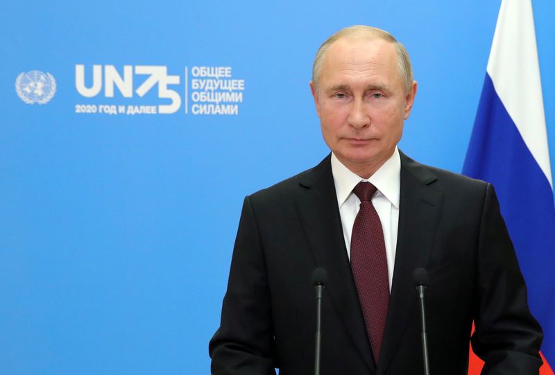 Russia’s President Putin addresses the United Nation’s General Assembly in