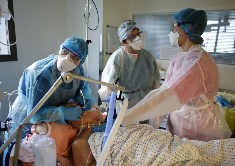 FILE PHOTO: French hospital faces second wave of COVID-19 patients