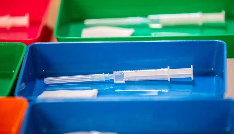 FILE PHOTO: Syringes to administer the Pfizer-BioNTech coronavirus disease (COVID-19)