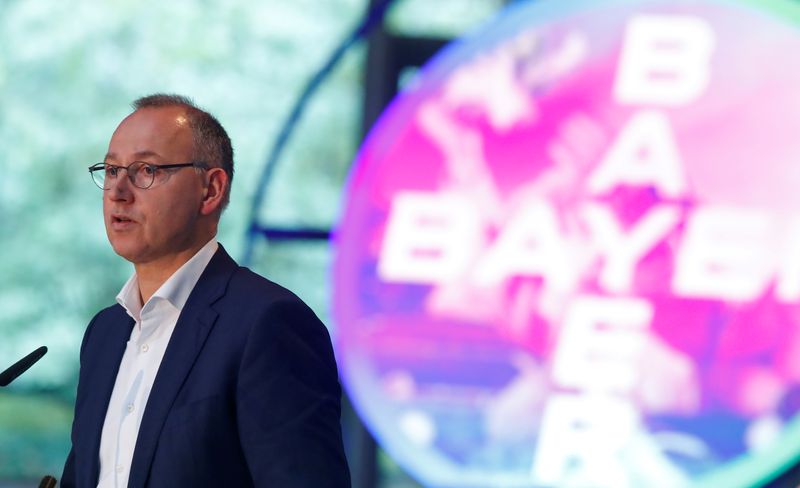 FILE PHOTO: Bayer CEO Werner Baumann addresses the company’s annual