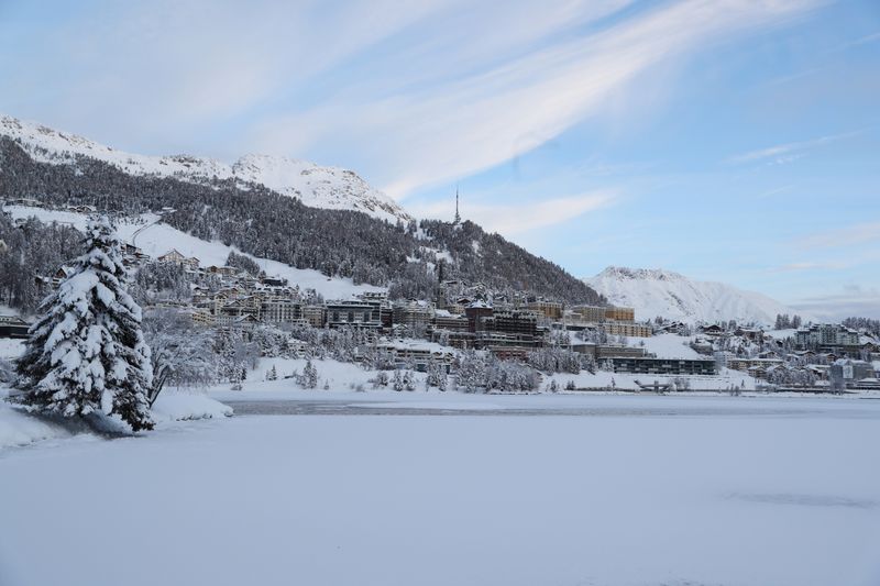 A general view shows St. Moritz