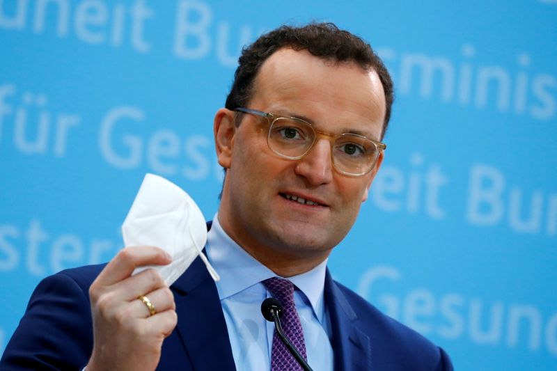 German Health Minister Spahn holds news conference in Berlin