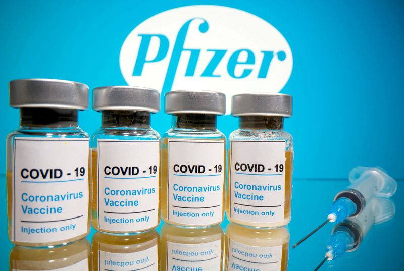 FILE PHOTO: Vials of Pfizer’s COVID-19 vaccine