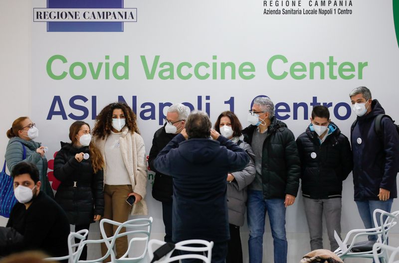 FILE PHOTO: COVID-19 vaccination centre in Naples