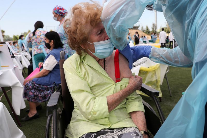 FILE PHOTO: COVID-19 vaccinations in Santiago