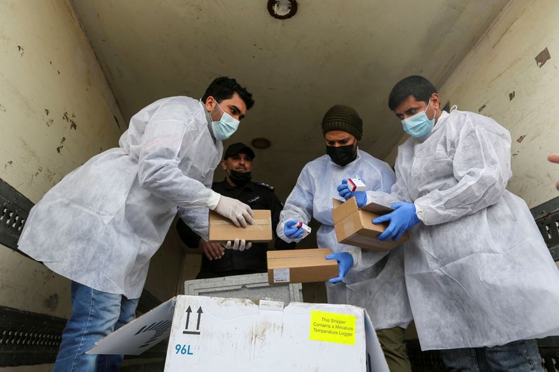 Gaza receives its first COVID-19 vaccine shipment
