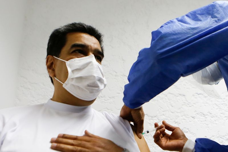 Venezuela’s President Maduro receives COVID-19 vaccine in Caracas