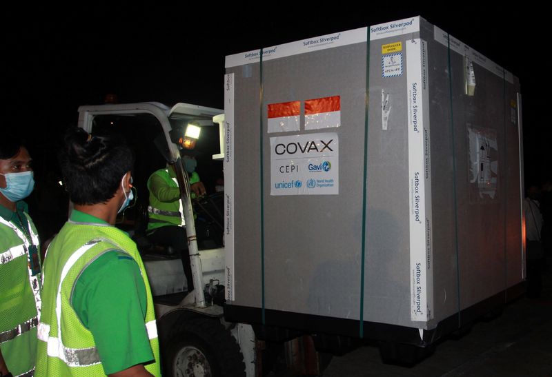 COVID-19 vaccine shipment arrives at Soekarno-Hatta International Airport