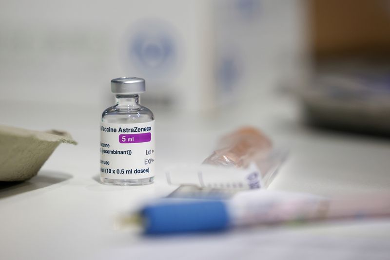 FILE PHOTO: A vial of AstraZeneca coronavirus vaccine