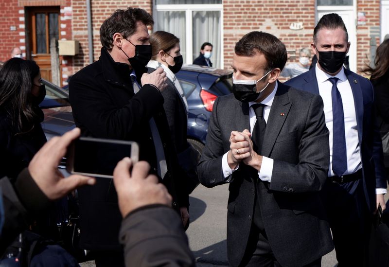French President Emmanuel Macron visits northern France