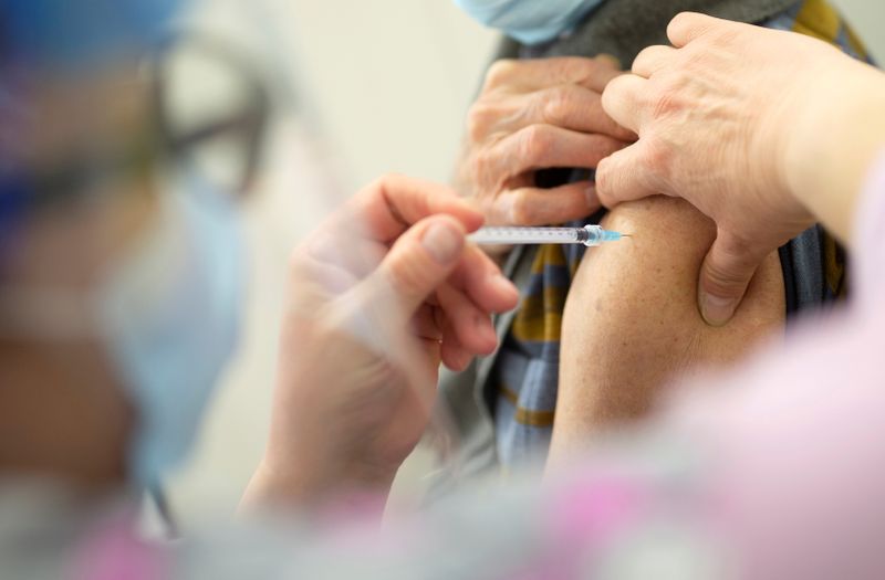 FILE PHOTO: Quebec begins vaccination for seniors over 85 years