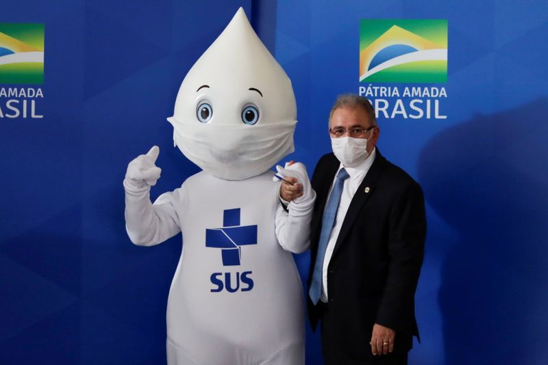 FILE PHOTO: Brazil’s Minister of Health, Marcelo Queiroga poses for