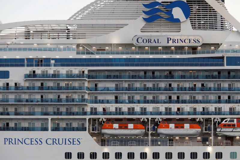 FILE PHOTO: Passengers are seen aboard the Coral Princess ship,