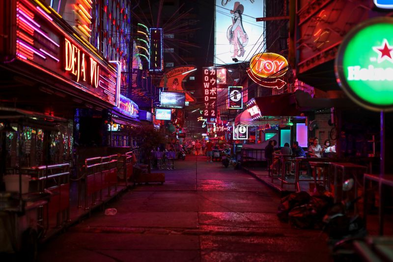Night clubs and go-go bars street Soi Cowboy is seen