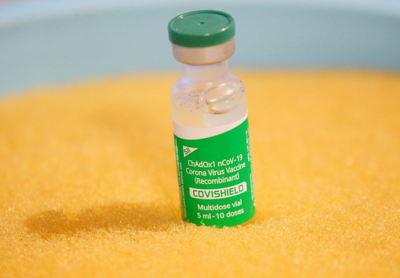 FILE PHOTO: A vial of the Oxford University/AstraZeneca vaccine is