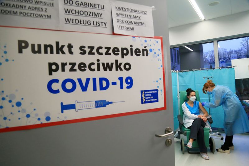 FILE PHOTO: Vaccination against the coronavirus disease (COVID-19) in Bialystok