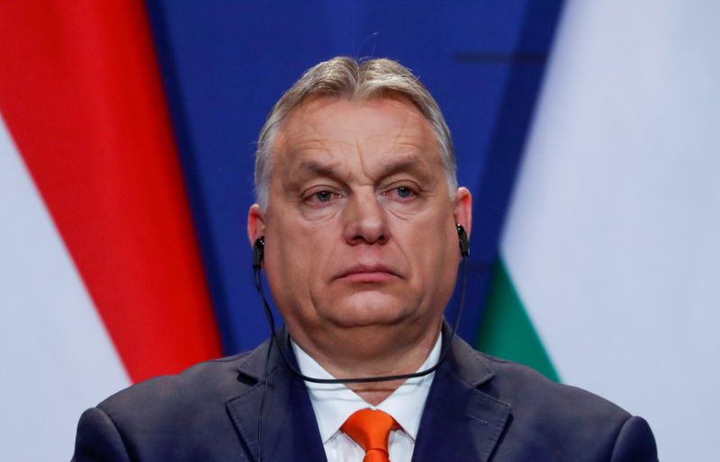FILE PHOTO: Hungary’s PM Orban, Poland’s PM Morawiecki and Italy’s