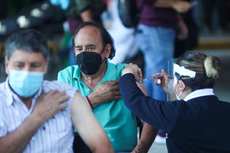 FILE PHOTO: Coronavirus disease (COVID-19) vaccination in Mexico City