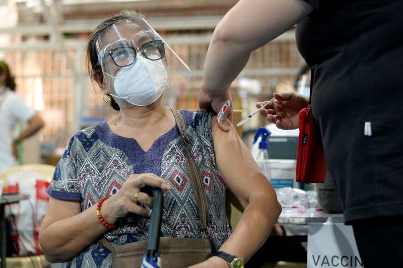 FILE PHOTO: COVID-19 vaccination for senior citizens in Manila