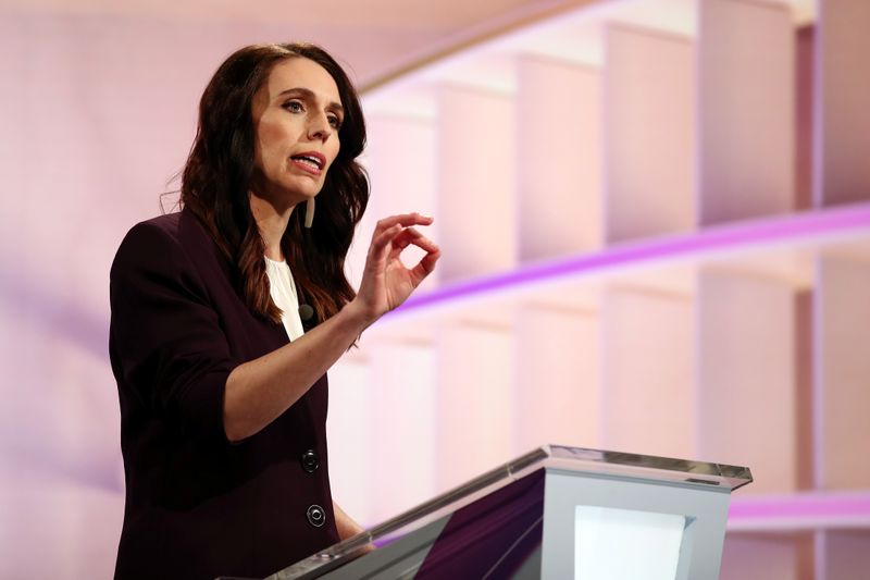 New Zealand Prime Minister Ardern participates in a debate in