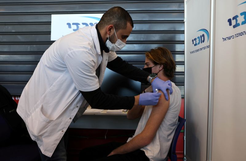 FILE PHOTO: Israeli teens get COVID-19 vaccine