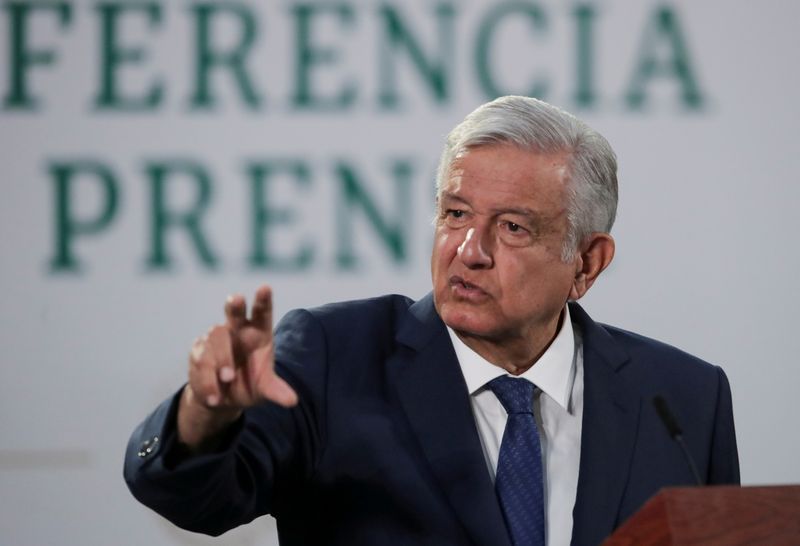 FILE PHOTO: Mexico’s President Andres Manuel Lopez Obrador speaks during