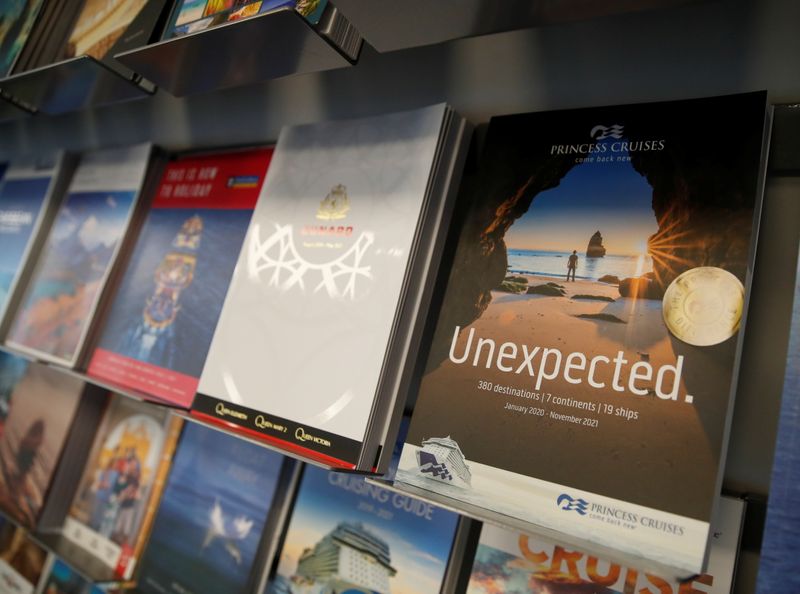 Travel brochures are seen at Bailey’s Travel, in Wellingborough