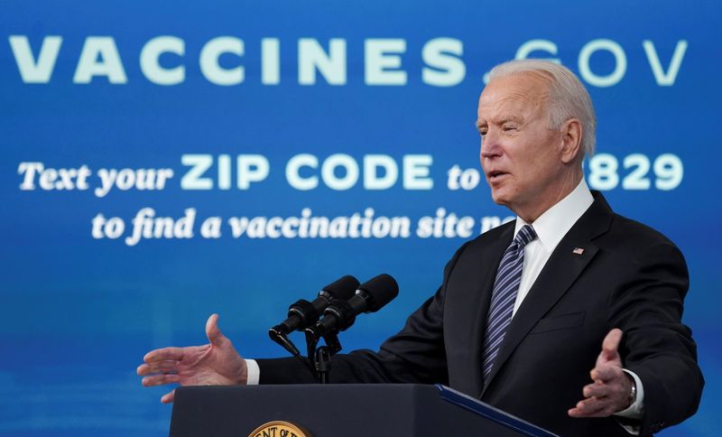 Biden speaks about the COVID-19 response at the White House