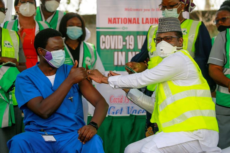 FILE PHOTO: Nigeria distributes COVID-19 vaccines