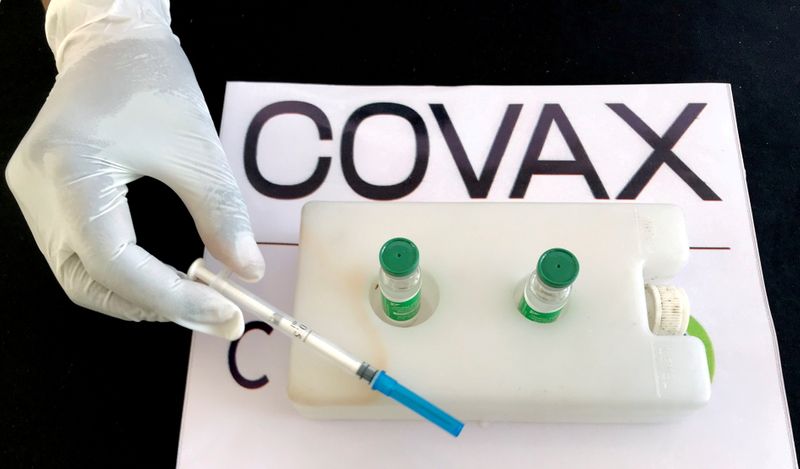 FILE PHOTO: Nurse prepares to administer the AstraZeneca/Oxford COVID-19 vaccine