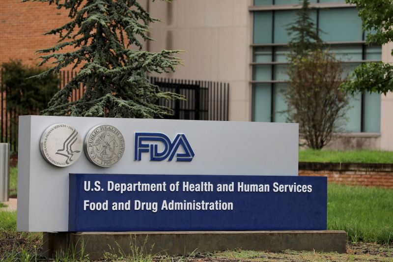 FILE PHOTO: FILE PHOTO: Signage is seen outside of FDA